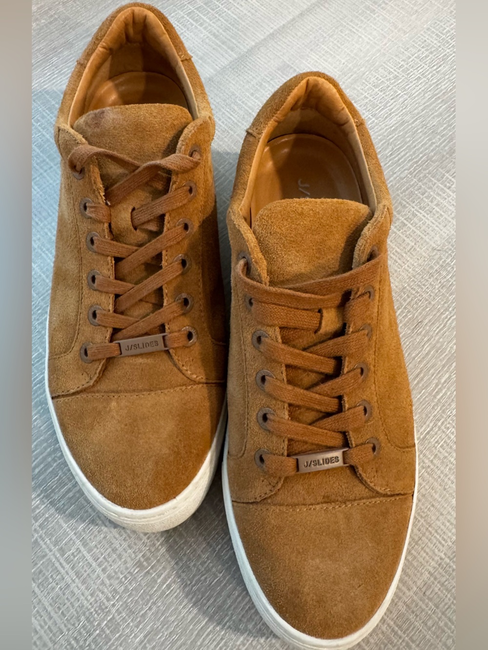 J/Slides - Women's Suede Sneakers. Size 8